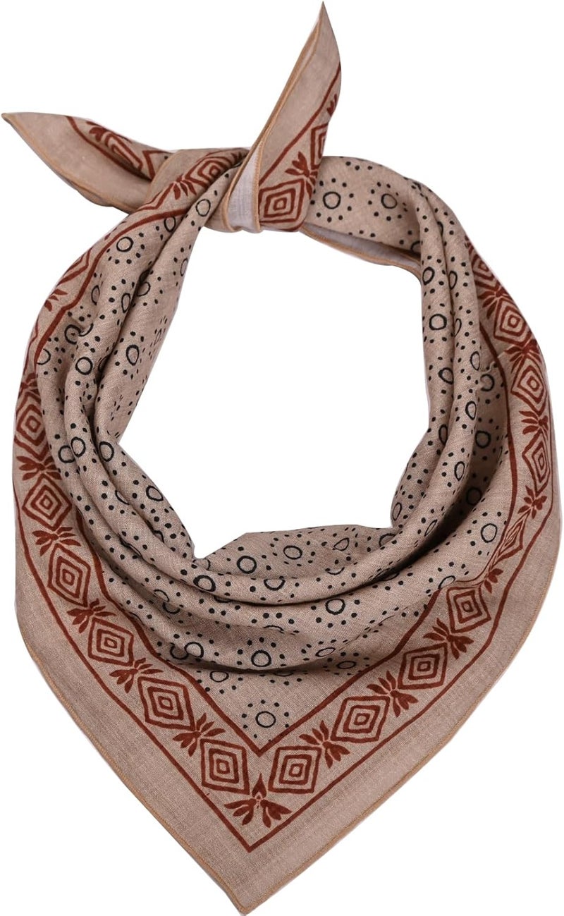 Acigbetter 2 Pack Soft Cotton-Blend Bandana for Women and Men, 21.6''x 21.6'' Neck Head Scarf Summer Thin Bandana Headband - Image 3